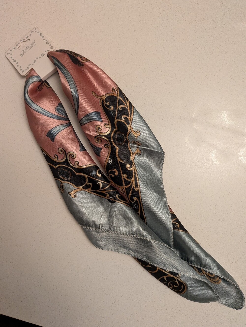 Silky Fashion Scarf Handbag Charm Hair Accessory